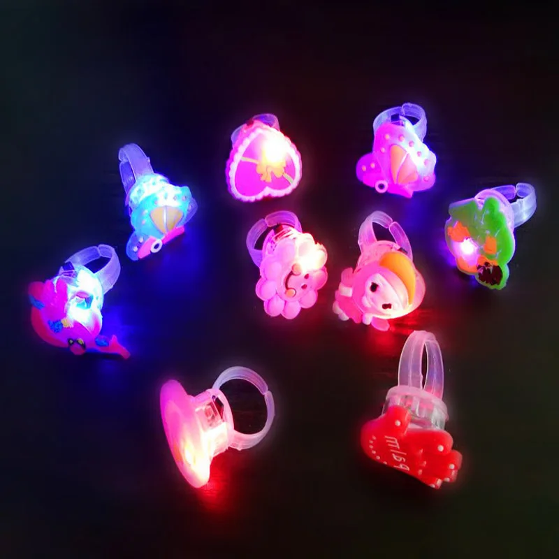 Brinquedos para Crianças Brinquedos da Menina Presente de Aniversário Anéis Luminosos Piscantes Peças Desenhos Animados Luz Led Dedo Brilhante 5 3 High Quality Brinquedos e hobbies
