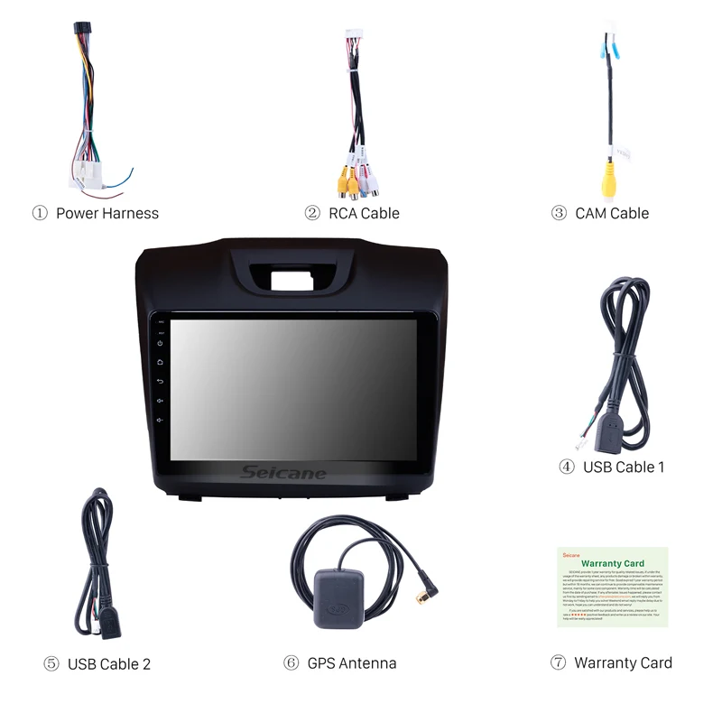 Perfect Seicane 9 inch  Android 9.0 for Chevy Chevrolet S10 2015-2018 ISUZU D-Max Car Radio GPS navigation Player Support Rear camera 4