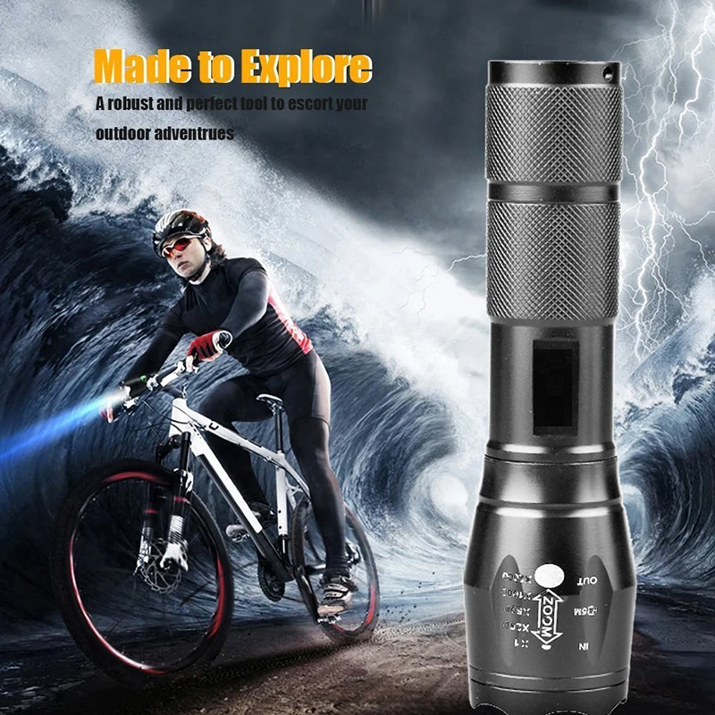 Discount Dropshipping Q250 TL360 T6/L2/V6 8000LM 5 Mode LED Bike Bicycle Flashlight Light Q5 3000LM 3 Mode Zoomable Focus Torch Light 5