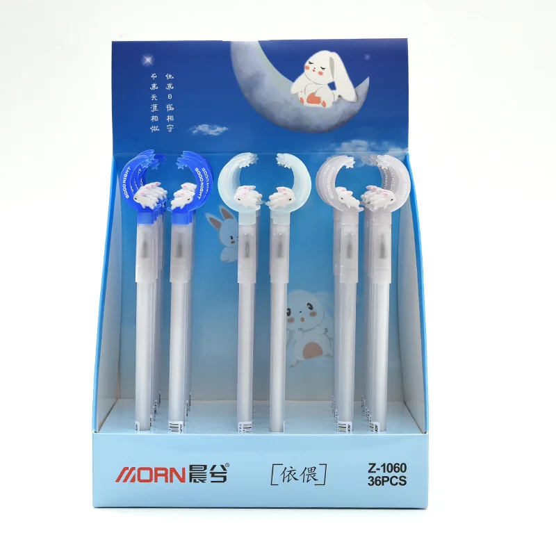 36 pcs Gel Pens Kawaii Rabbits black color Student gift gel-ink pen pens for writing Cute stationery office school supplies0.5mm |