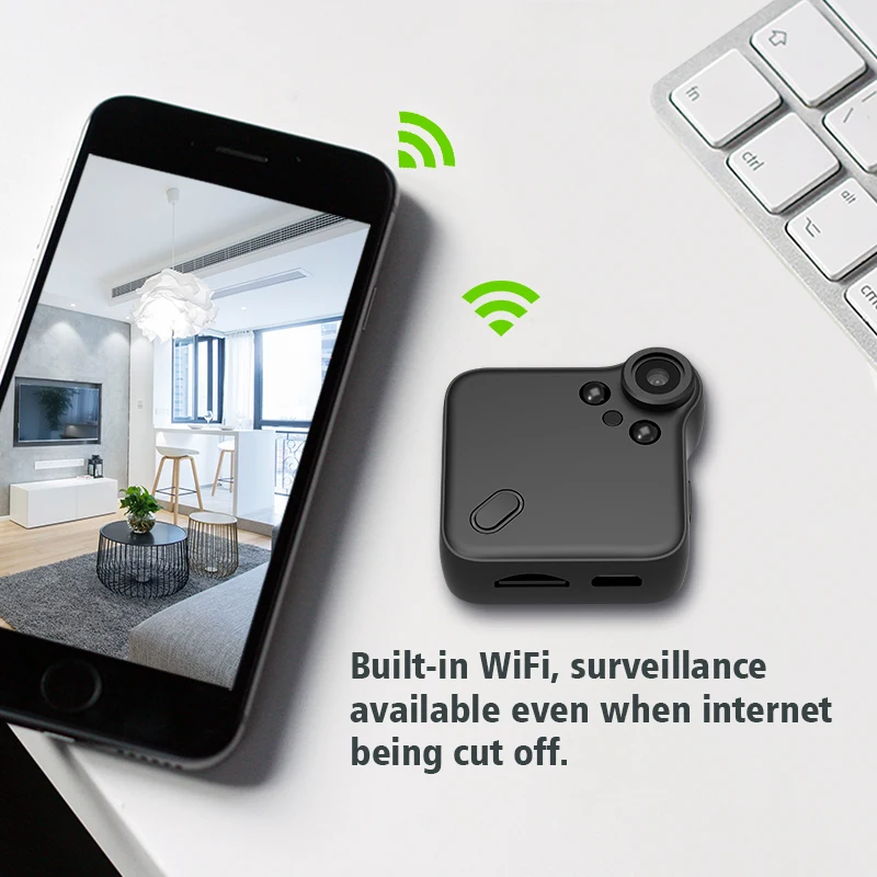 Meisort Спортивная C1 wifi P2P мини камера HD 1080P носимая IP датчик движения велосипед микро
