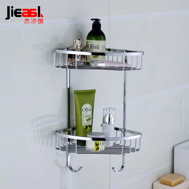 Jieshalang Messing Bad Regale Ecke Dusche Regal für Badezimmer Wand ... Jieshalang Messing Bad Regale Ecke Dusche Regal für Badezimmer Wand ...
