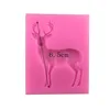 Elk Shape Fondant Cake Silicone Mold Christmas Chocolate Candy Molds Cookies Pastry Biscuits Mould Baking Cake Decoration Tools ► Photo 2/6