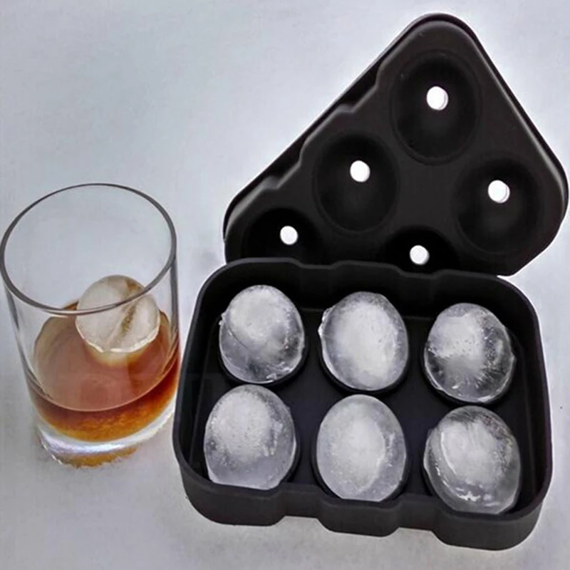 

DIY Creative Ice Ball Food Gread Silicone Mold 6 Holes Round Ball Ice Cube Tray Ice Ball Maker for Party Bar Kitchen Accessories