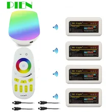 PIEN WiFi Controller led mi light hub+ RF touch 4 Zone remote+4pcs 2.4G Controller for Strip RGB RGBW RGBWW 12V-24V Free ship