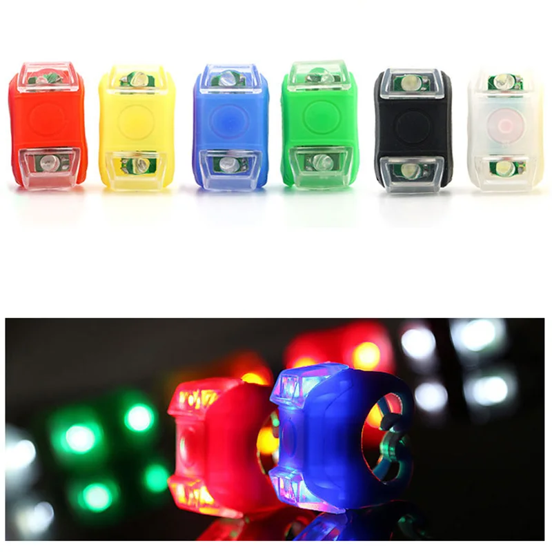 

Silicone Bicycle Lamps Gel Cycling Lamp Warning Light Mountain Bike Taillights Bright Headlights with Battery