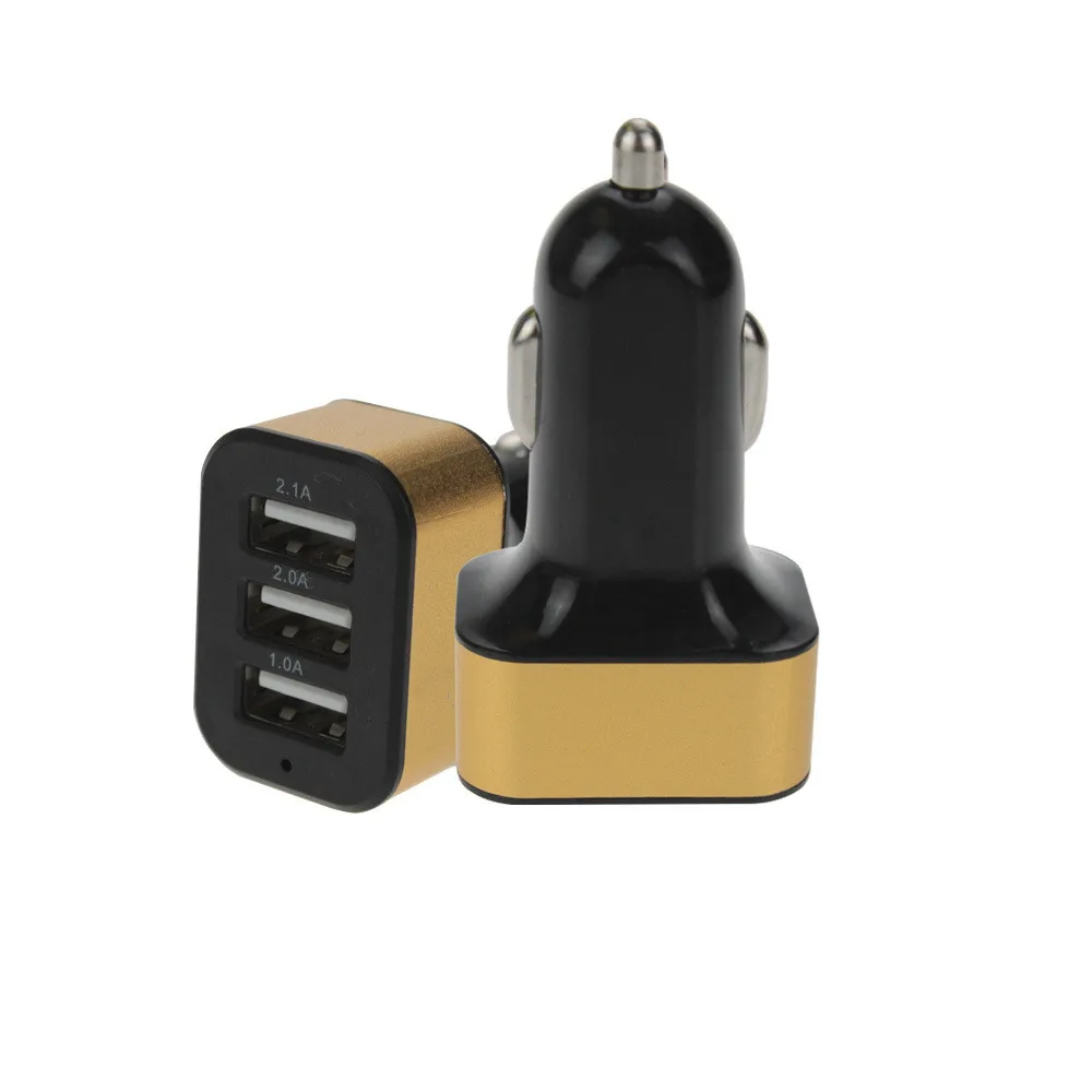 Универсальное автомобильное зарядное устройство 12 В 3 порта USB DC прикуриватель адаптер питания для мобильного телефона Автомобильный Стайлинг