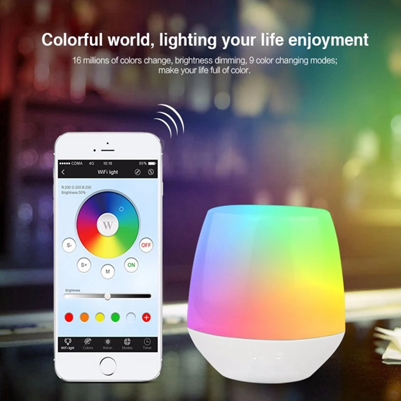 Mi светильник, светодиодная лампа 4 Вт 5 Вт 9 Вт 12 Вт MR16 GU10 E14 E27 RGBCCT(RGB+ теплый белый+ белый), Управление лампой, 2,4G RF пульт дистанционного управления, ler Ibox