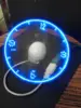 Mini Gadget USB Flexible, bleu Durable, réglable, ventilateur, horloge de bureau, Cool, affichage de l'heure ► Photo 1/4