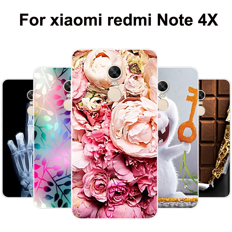 5.5&quot For xiaomi redmi Note4X Case ultra thin Silicone soft back cover Note 4X Painted cartoon Phone Cases 4 X coque | Мобильные