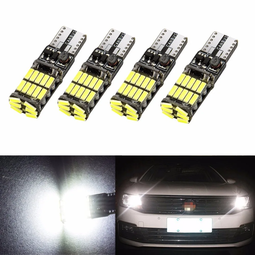 

4pcs China High-End Led White W5W T10 LED Bulb 26 LEDs 3014 SMD EMC CAN-BUS Car Interior Signal Light Door Light Luggage Lamp