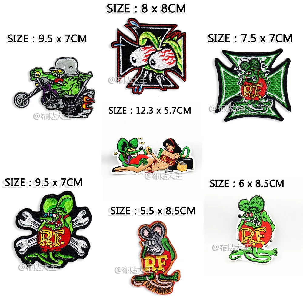 10pcs Big Daddy Hot Rods Ed Roth Graffiti Rat Fink Decal Car Vinyl Stickers
