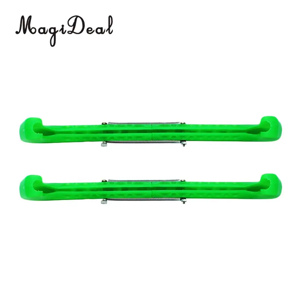 MagiDael 2Pairs Plastic Ice Hockey Figure Skate Walking Blade Guard Adjustable Cover 