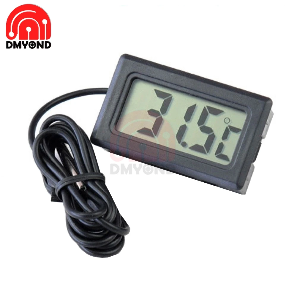 

Mini Digital LCD Probe Black Fridge Freezer Thermometer Sensor Thermometer Thermograph For Aquarium Refrigerator Kit Bar Use