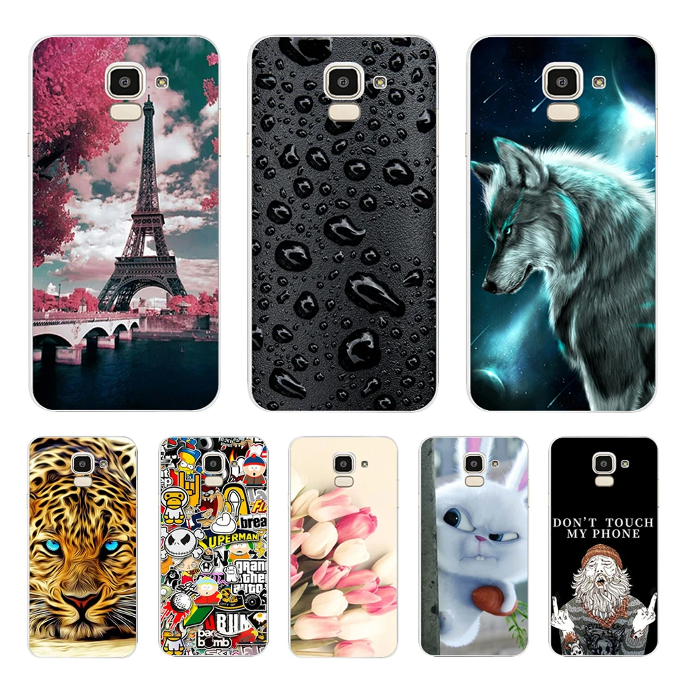 

For Samsung Galaxy J6 2018 Case Silicone 3D Painting Flower Funda For Samsung J6 2018 Phone Case For Samsung J6 2018 J600F Cover