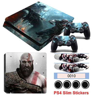 PS4 тонкая наклейка Горячая игра God Of War наклейка s для Playstation 4 тонкая консоль и контроллер виниловые наклейки для кожи защита от пыли - Цвет: YSP4S-0335