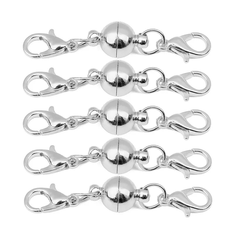 Xinyao 5 компл./лот круглый сильных магнитных застежками для Браслеты Цепочки и ожерелья 6 мм 8 мм омара застежками Инструменты для наращивания