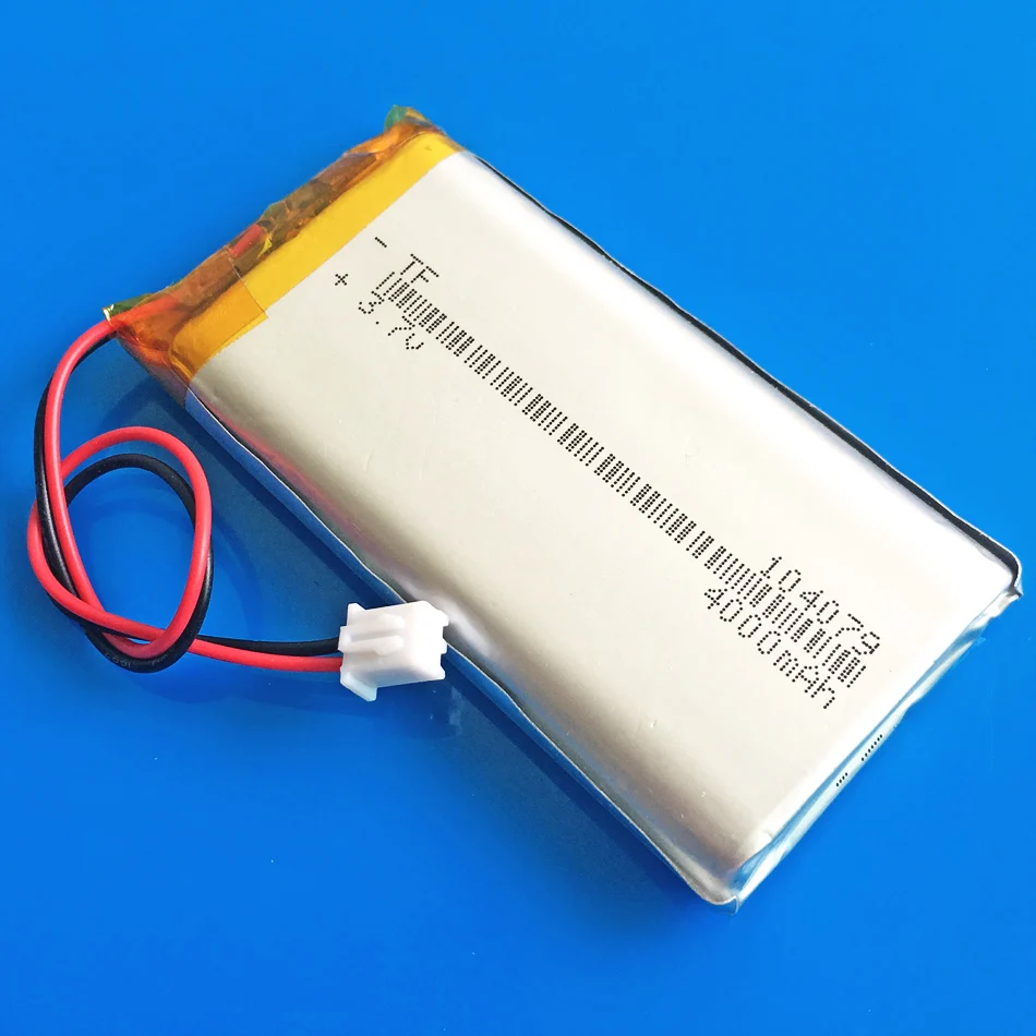 

5 pcs 104079 3.7V 4000mAh Polymer Lithium Li-po Rechargeable Battery JST XHR 2.54mm 2pin For tablet pc laptop power bank