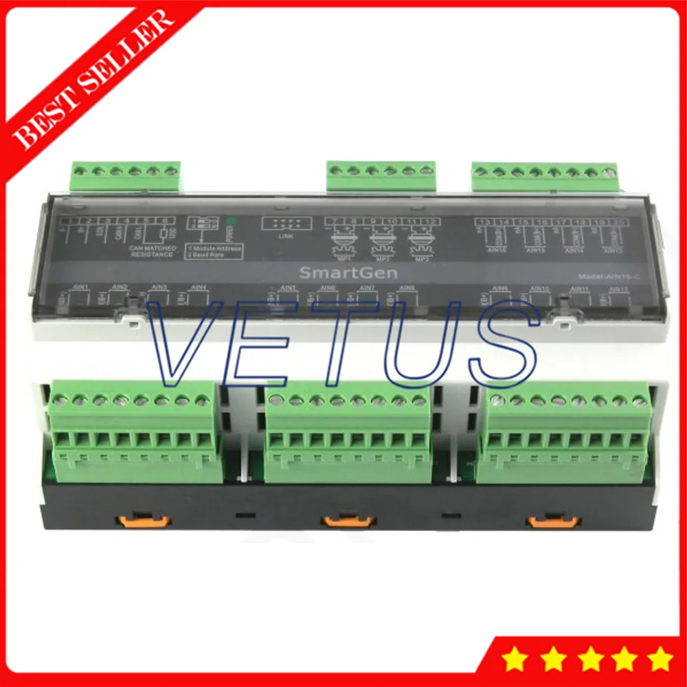 

Analog input module With 35mm rail mounting type Used with HMC9000 together Modular design Analog input module AIN16-C