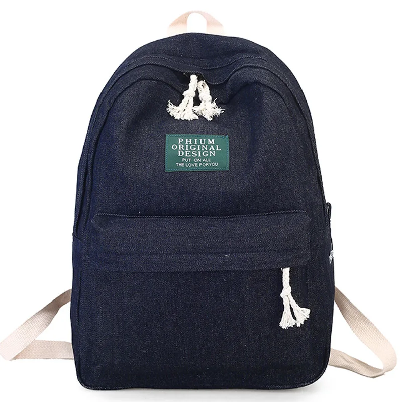 

DCIMOR 2018 Fashion Denim Backpack Women Backpack Preppy School Bags For Teenager Female Casual Travel Bag Bags Mochila Feminina