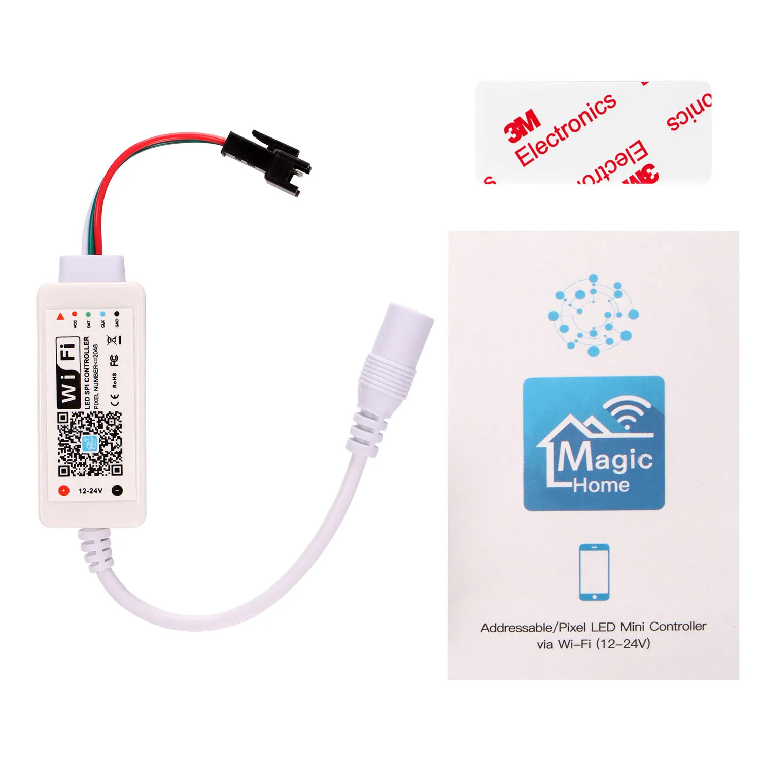 Wireless WiFi LED Smart Controller for WS2811 2812 Strip Lights Working with Alexa Google Assistant IFTTT Android IOS | Освещение