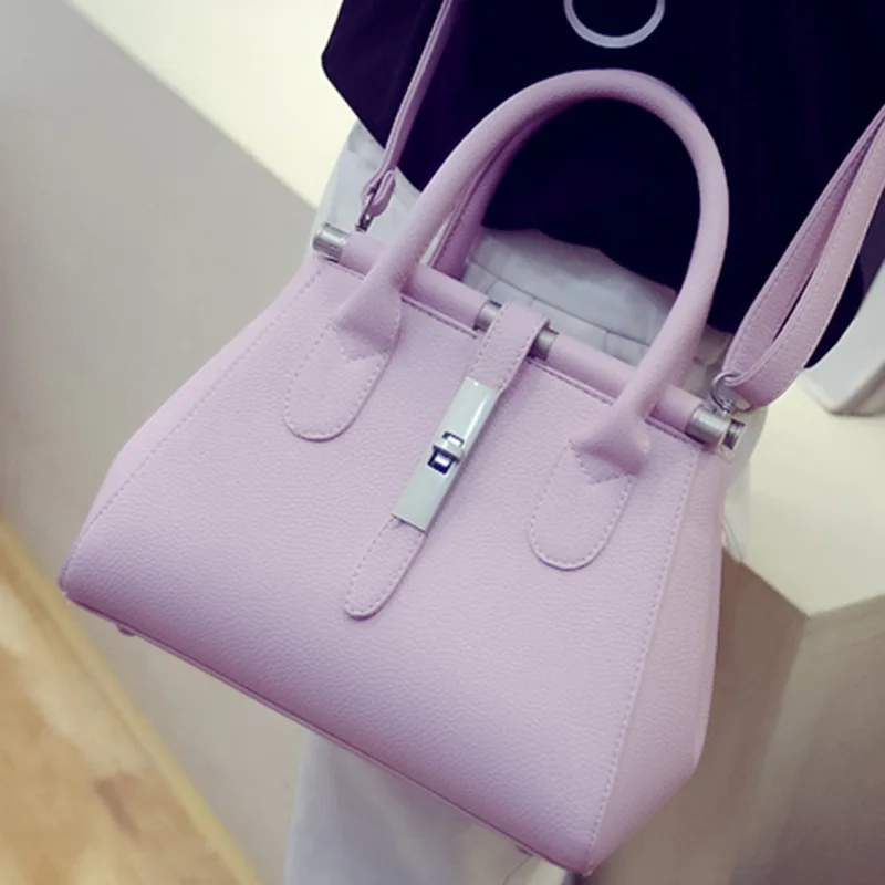 

New Hasp Tote bag European and American Fashion Trend Handbag Lock Bag Killer Casual Shoulder Bag