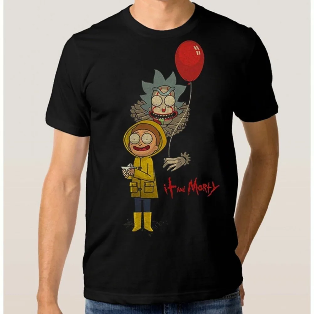

T-Shirt Men'S It And Morty Pennywise New Cotton Tee Us tee Shirt For Men O-Neck Tops Male New Fashion For Men Short Sleeve
