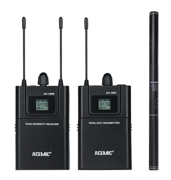 

Wireless Camera Microphone System UHF Cordless Mic Set Microphone for Camera DSLR Outdoor Recording Interview Video Shooting