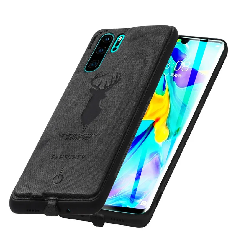 Чехол для зарядного устройства huawei p20 p30 pro mate 20 ультратонкий кожаный чехол