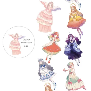 

Special ink 60mm wide Unicorn angel girl decoration washi tape DIY planner scrapbooking masking tape escolar With release paper