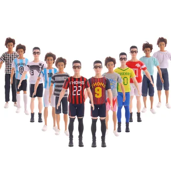 

12PCS / LOT Male Barbiees Doll Clothing Ball Suit Sports Suit Ken Barbiees Clothes Gifts Sell Well