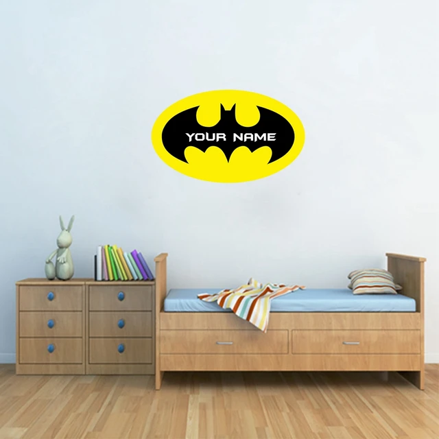 batman customized name vinyl wall decals,personalized wall sticker