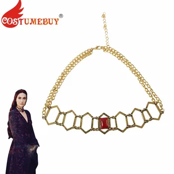 

CostumeBuy Game of Thrones Melisandre Cosplay Costume Halloween Props The Red Woman Priestess Necklace Song Of Ice And Fire