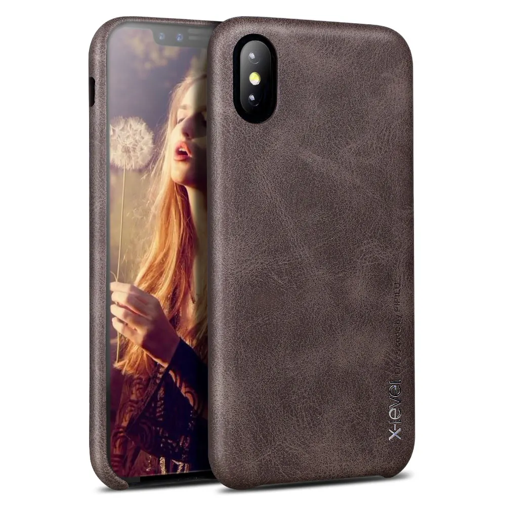 

X-Level Luxury Leather Case For iPhone XS/XS Max /XR Original Ultra Thin iPhone X Back Cover Business Vintage Case For Apple 10