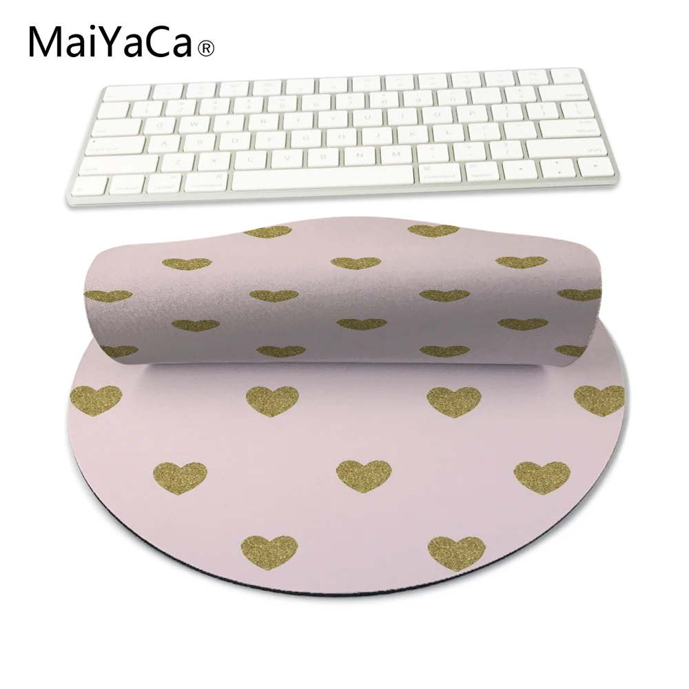 

Love heart-shaped MaiYaCa impression watercolor mouse pad small size round mouse pad non-slip rubber pad size 200x200x2 (mm)