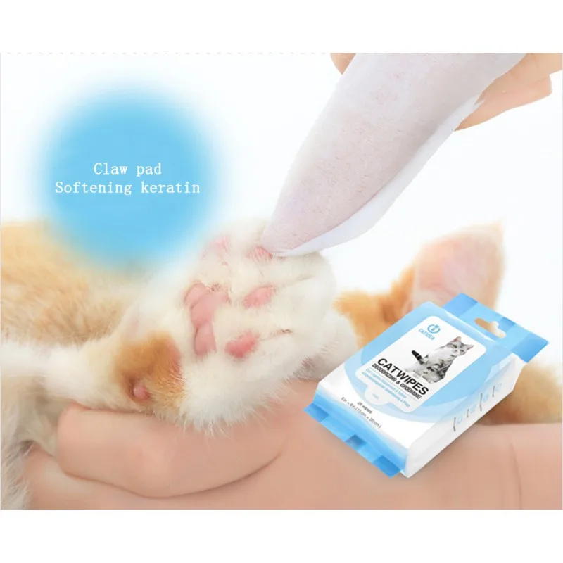 ПЭТ-полотенце продукта гипоаллергенные салфетки для кошек дезодорирующие салфетки для ухода за лапами для тела Butt Eye Stain Remover