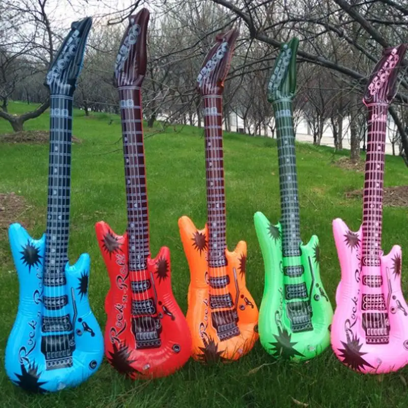 Lot de 6 Guitares gonflables animer soirée aniversaire spéctacle jouet enfant 