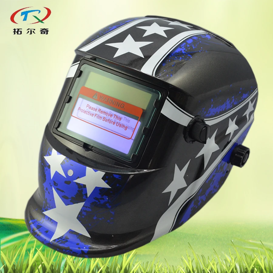 

Welding Helmet Super Solar and battery Electronic lighted Auto Darkening Welding Mask for welder safe fast Shipping HD31(2200DE)