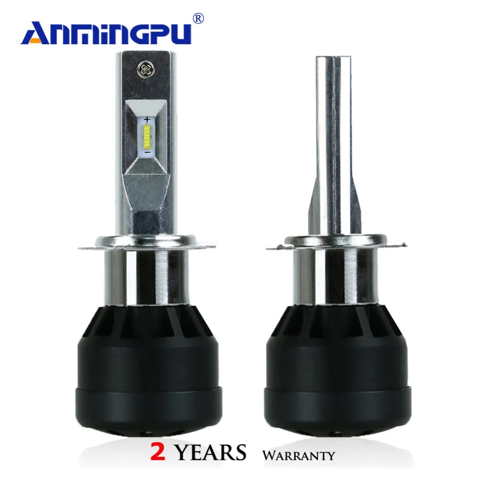 

ANMINGPU Car Headlight Bulbs 2PCS 12V 24V 72w 8000lm Led Headlight Kit H7 Led with Philips Chip Lampada Led H7 Canbus No Error