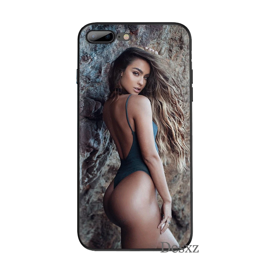 Силиконовый ТПУ чехол для телефона сексуальный корпус девочек Iphone 5 5s SE 6 6s 7 8 Plus X XS