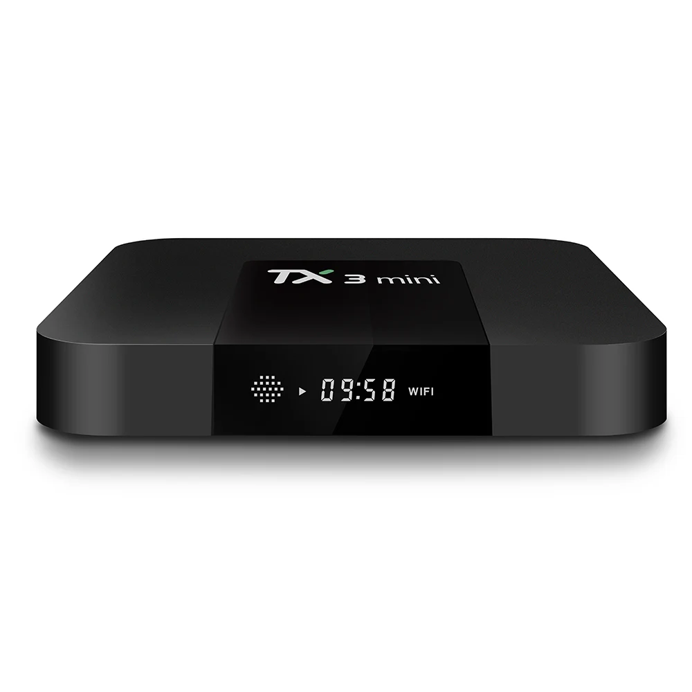 Смарт-ТВ коробка TX3 мини ТВ коробка Android 7,1 ТВ BOX Amlogic S905W 4 ядра H.265 Мини ПК, 2 Гб оперативной памяти, 16 Гб встроенной памяти, Dlna Wi-Fi LAN HD медиа-плеер