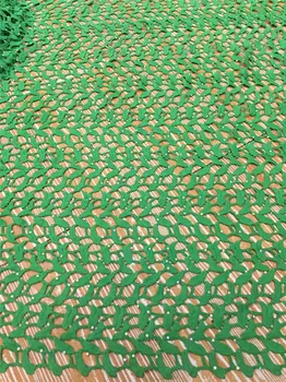 

African Lace Hot Sell Mesh New Arrival green Color african cord Lace /guipure lace Fabrics High Quality