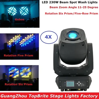 

Flightcase Pack 230W LED Moving Head Lights Beam Spot Wash 3IN1 Stage Lighing Effect Rotation Six /Five Row Prism For Dj Discos