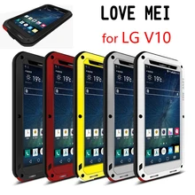 LOVEMEI роскошный грязеотталкивающий прочный армированный чехол для телефона из металла Алюминий чехол с гориллой Стекло для LG V10 H968 Heavy Duty защитный чехол