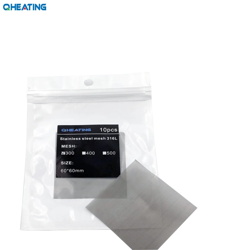

Qheating stainless steel 316L mesh 60mm*60mm 10pcs/pack for Electronic Cigarette RDA Resistance Wire DIY Atomizer coil