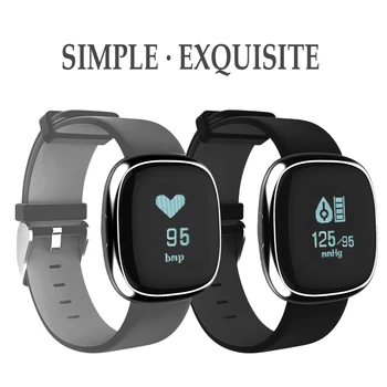 

2018 lover gift oled screen waterproof heart rate blood pressure BT4.0 smart fitness tracker bracelet wristband for Android ios