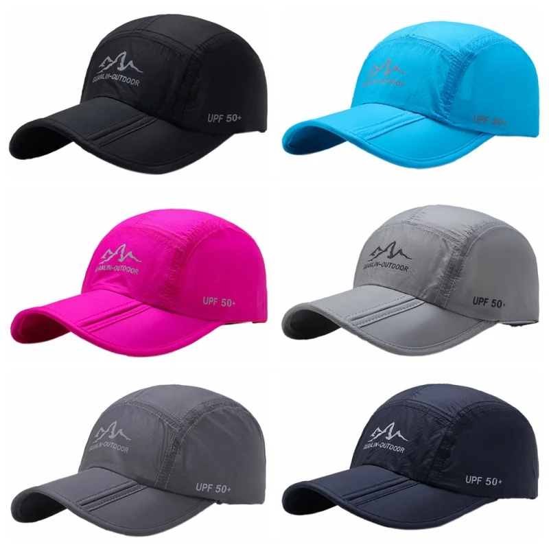 

Men Women Outdoor Mesh Folding Sunshade Quick Dry Breathable Waterproof Adjustable Hats Sportswear Accessories