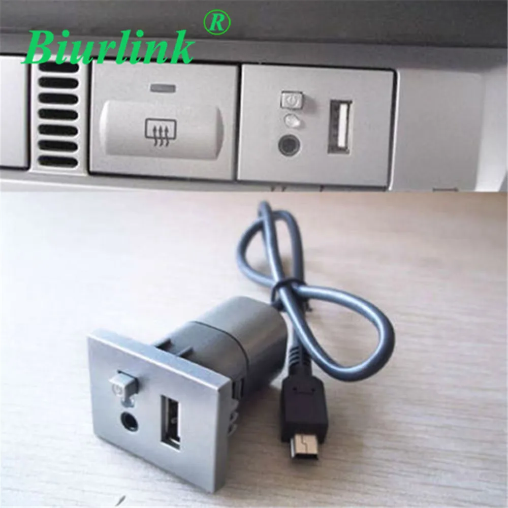 Car 2 in 1 AUX + USB Slot Button With Mini USB Cable For Ford Focus 2009 2013in Cables Car 2 in 1 AUX + USB Slot Button With Mini USB Cable For Ford Focus 2009 2013in Cables