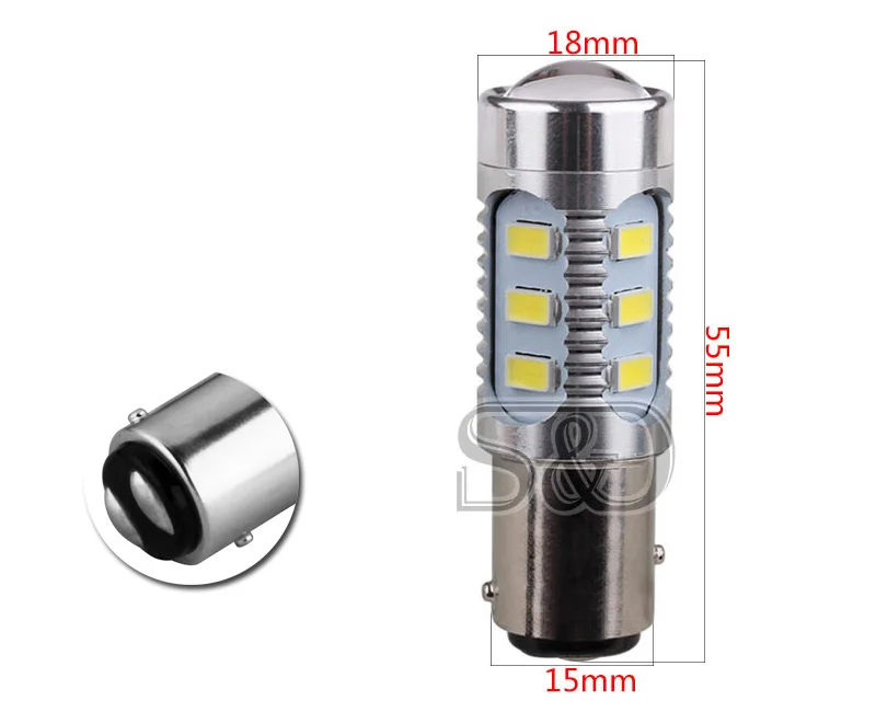Светодиодный фонарь BAY15D P21/5 Вт 1 шт. 5630 smd красный белый желтый цвет автомобильный