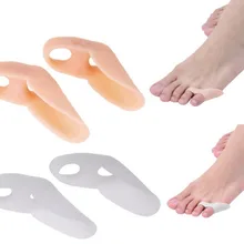 5 пар/лот, силиконовый разделитель для пальцев ног, корректный вальгусный протектор для большого пальца, перекрывающий мизинец, защитный регулятор